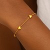 Gold Titanium Steel Heart - Beaded Classic Women's Bracelet - 2 of 4