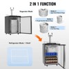 VEVOR Beer Kegerator, Dual Tap Draft Beer Dispenser, Full Size Keg Refrigerator With Shelf, CO2 Tank(No Gas), Drip Tray & Rail, Silver - 3 of 4