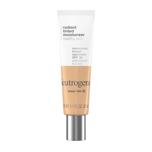 Neutrogena Healthy Skin Radiant Tinted Facial Lightweight Moisturizer With  Vitamins A, C, & E, Spf 30 - Sheer Fair - 1.1 Fl Oz : Target