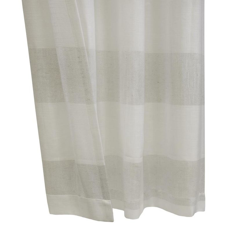 Habitat Paraiso Eclectic Smooth Textured Brighten Space Sheer Panel Grommet Curtain Panel Ivory Grey, 4 of 6