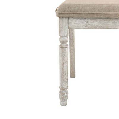 Cillin Antique White Upholstered Cross Back Side Chair Set