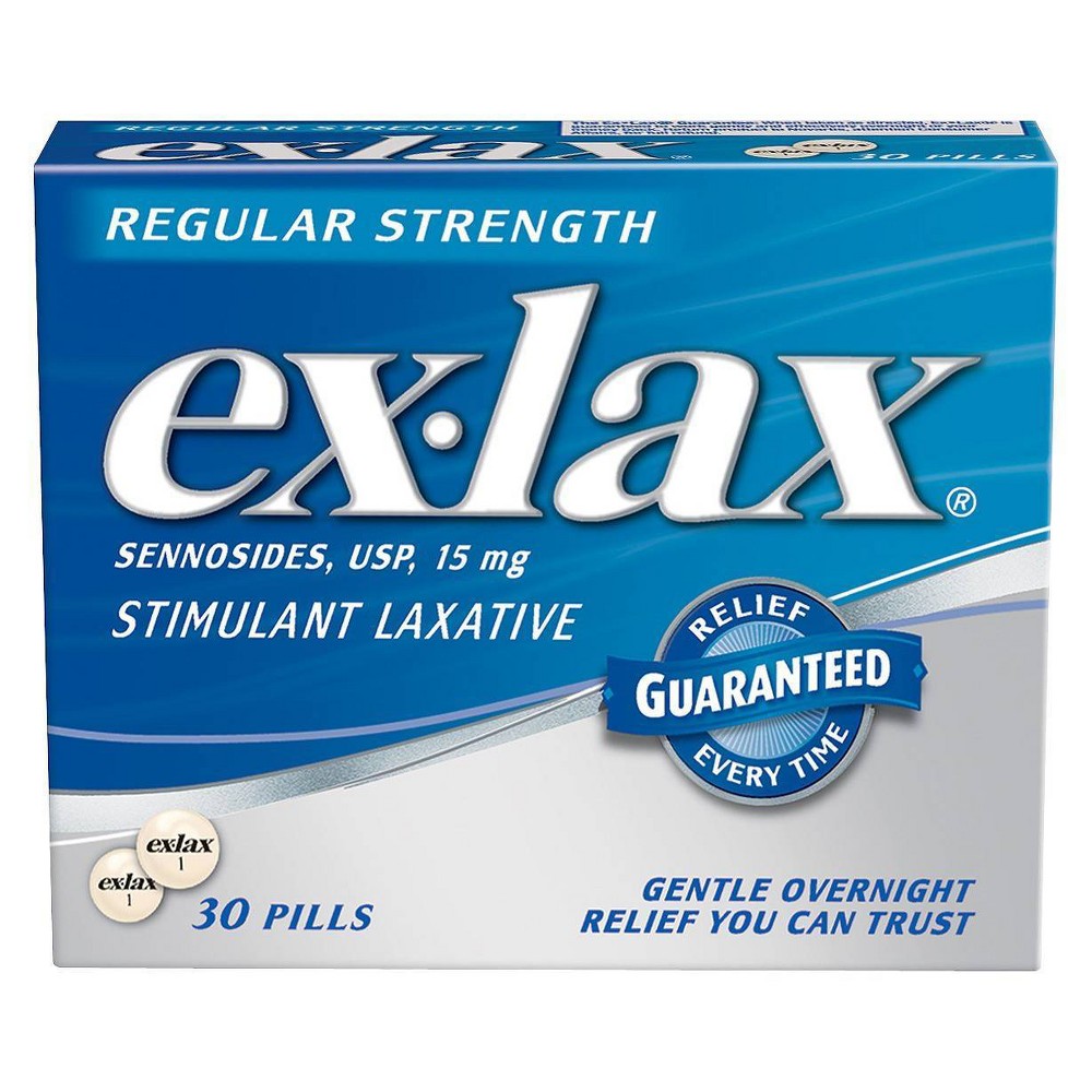 UPC 300670003302 product image for Ex-Lax Regular Strength Stimulant Laxative - 30 Pills | upcitemdb.com