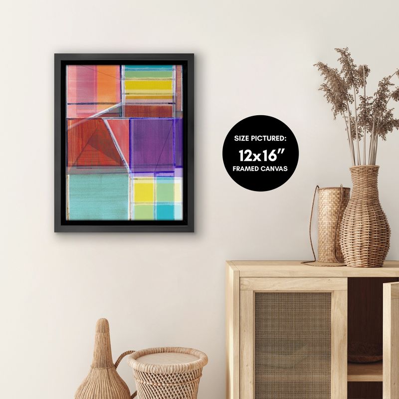 Americanflat - Rainbow Stained Glass I by Cartissi Floating Canvas Frame - Modern Wall Art Decor, 4 of 7