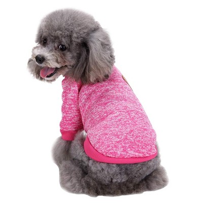 Gooby Dog Clothes Dogs Sweater Soft Puppies Clothing Winter Puppy Sweaters Warm Outfit for Dogs Small XXS XS Cat Apparel (Large, Rose red)