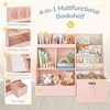 4 in 1 Kids Bookshelf and Toy Storage Organizer, 3-Tier Toy Organizers with Removable Toy Bin, Toddler Sling Bookshelf with Storage Cubbies - 4 of 4