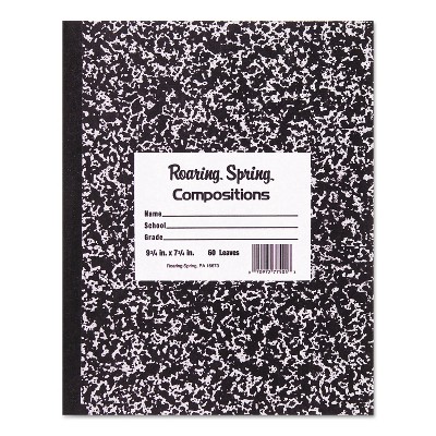 Roaring Spring Marble Cover Composition Book Wide Rule 10 x 8 60 Pages 77505