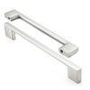 Cauldham Solid Kitchen Cabinet Pulls Handles (6-5/16" Hole Centers) - Modern Thin Profile Drawer/Door Hardware - Style M255 - Satin Nickel - image 2 of 4