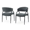 Kumasinova Dining Chairs Set of 2,Upholstered Kitchen Chairs with Fabric Seat,Black Metal Legs,265 LBS Capacity Chairs for Dining Room,Kitchen - 4 of 4