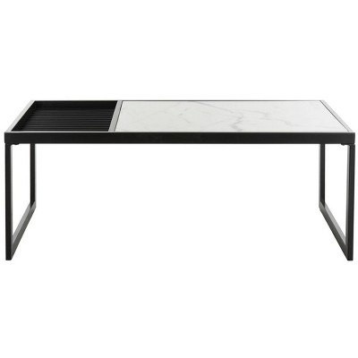 Zuri Coffee Table - White/Black - Safavieh