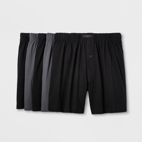 Men's Knit Boxers 5pk - Goodfellow & Co™ Gray/Black S