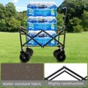FURNIinspire Outdoor Serving Carts Minimeetall Multi-use Bag Collapsible Foldable Wagon Cart Beach Wagon for Camping, Green, 25.98"*17.32"*37.4" - 4 of 4