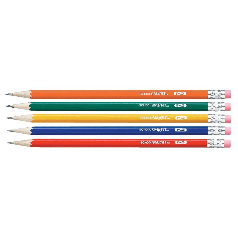 School Smart Traditional No 2 Pencils, Assorted Colors, Pack of 144, 3 of 8