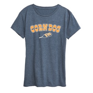 Women's - Instant Message - Corn Dog Short Sleeve Graphic T-Shirt - 1 of 4