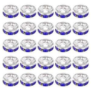 Unique Bargains Rhinestone DIY Jewelry Making Spacer Beads 50 Pcs - 1 of 4