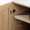 Simple Glass Cabinet Door Decoration Storage Cabinet Combination Cabinet with 6-Story Shelves - 4 of 4