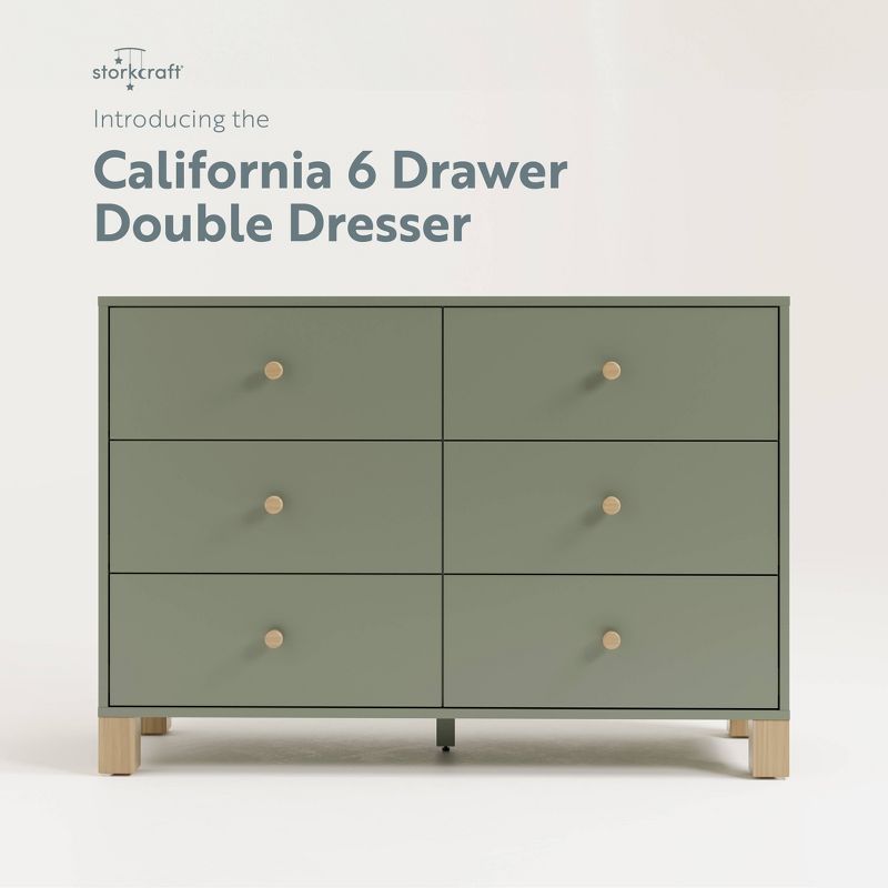 Storkcraft California 6 Drawer Dresser with Interlocking Drawers , 4 of 12