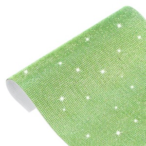 Unique Bargains Crystal Rhinestone Sheet Self Adhesive DIY Crafts Crystal Sticker 1 Pc - 1 of 4