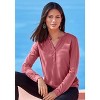 Women's Button Detail Long Sleeve Top - LASCANA - 3 of 4