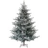 YOOCOZZ Christmas Decor- 7.5ft Nordic Pine Artificial Xmas Tree with 1218 Snow Flocked Tips, Foldable Metal Stand, Easy Assembly, Hinged Xmas Tree - 2 of 4