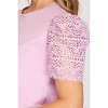 Women's Crochet Sleeve Top - SHE + SKY - 3 of 3
