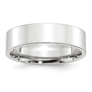 Black Bow Jewelry 6mm 14K White or Yellow Gold Flat Comfort Fit Band - 1 of 4
