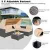 Whizmax 6 Pieces Outdoor Patio Sectional Sofa Couch, Brown PE Wicker Furniture Conversation Sets with Beige Cushions & Glass Coffee Table - 4 of 4