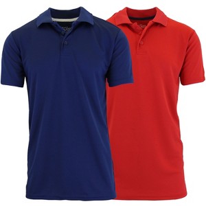Galaxy By Harvic Men's Tagless Dry-Fit Moisture-Wicking Polo Shirt - 1 of 2