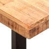 vidaXL Bench 43.3 in. Solid Rough Mango Wood and Steel - image 4 of 4