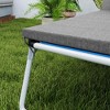 Resenkos Foldable Chaise Lounge Cushion Set 2-Pack, UPF 50+ Sun Protection, 230gsm Olefin Fabric, Outdoor Lounge Chair Cushions, Charcoal Gray - 4 of 4