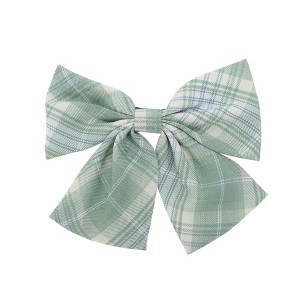 Unique Bargains Simple Plaid Bow Hair Clips 1 Pc - 1 of 4