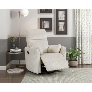 PAGED Corduroy Accent Chair Modern Swivel Lounge Chair Comfortable Reading Chair with 2 Matching Lumbar Pillows for Office - 1 of 4