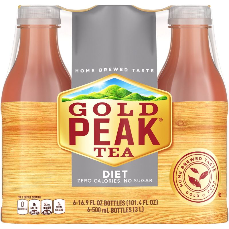 Gold Peak Zero Sugar Tea - 6pk/16.9 fl oz Bottles, 1 of 8