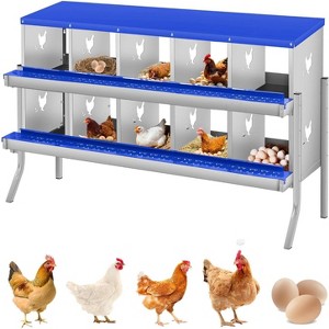 Coucheta Chicken Nesting Boxes - Available in Multiple Styles (Bracket Leg/Two-Tier/Wall Mount) & Compartments (6/8/10) for Easy Egg Collection. - 1 of 4