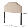 Contemporary Upholstered Headboard with Button Tufted Diamond Stitch & Nailhead Accents, Queen/Full Size Headboard -Christopher Knight Home - 2 of 4