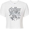 Women's - Marvel - Avengers Group Logo Cropped Graphic T-Shirt - 2 of 4