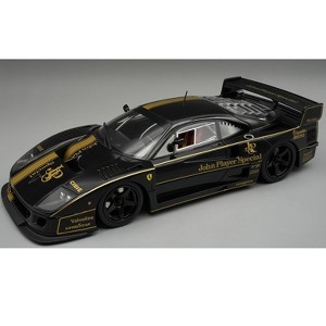 1996 Ferrari F40 LM "John Player Special" Black with Gold with Case "Mythos Series" Limited Ed 1/18 Model Car by Tecnomodel - 1 of 3