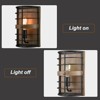 Claxy Farmhouse Metal Wall Sconce 1-Light Cage Wood Grain Wall Light - 3 of 4