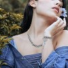14K Gold Plated Tennis Necklace - 3mm Butterfly Rhinestone Choker for Women - 4 of 4