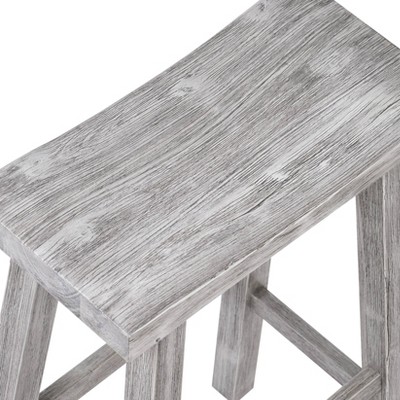 Sonoma 29" Storm Gray Wire-Brush Saddle Barstool