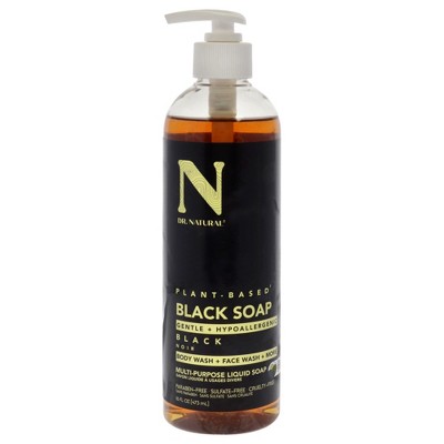 Dr. Natural Multi-Purpose Black Liquid Soap - Natural West African Body Wash - Gentle Hand Soap and Body Soap - Deep Moisturizer, Fights Acne - 16 oz