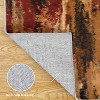 Acekool 4x6 Modern Colorful Abstract Area Rug, Washable, Non-Slip Low Pile Carpet, Contemporary Multi/Red Accent Rug for Living Room, Bedroom - 4 of 4