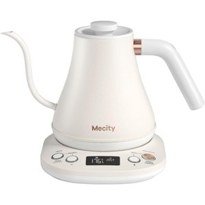 Mecity Gooseneck Kettle 0.8L - Temp Control, Keep Warm, Auto Shut-Off, LCD, Off-White - 1 of 3
