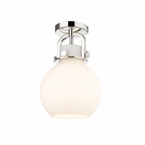 Newton Sphere - 1 Light Flush Mount In Industrial Style-12 Inches Tall and 8 Inches Wide - 1 of 1
