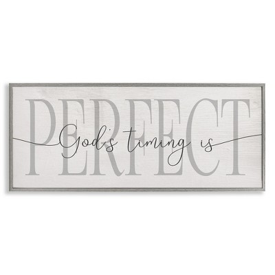 Stupell Industries God's Timing is Perfect Phrase, 30" x 13"