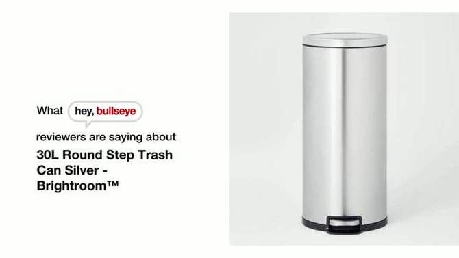 30L Round Step Trash Can - Brightroom™, 2 of 11, play video