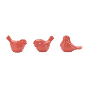 Ceramic Floral Bird Figurine (Set of 6) - 1 of 4