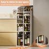 Slim Bathroom Storage Cabinet, Narrow Cabinet with Drawers,Wheels, Handle,Toilet Paper Holder, Plastic Rolling Floor Organizer for Bathroom, Kitchen - 3 of 4