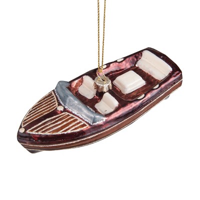 Gallerie II Vintage Wood Boat Ornament