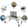 SEVOBAL Portable Folding Table Small Outdoor Folding Table Suitable for Travel Camping Beach Barbecue Picnic Party Patio, White, 43"*34"*5" - 4 of 4