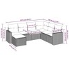 vidaXL Garden Sofa Set Brown and Cream White - 3 of 4
